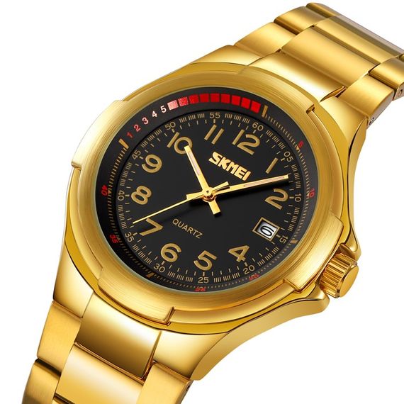 Класичний чоловічий годинник Skmei 9320GDBK Gold-Black | Зображення 1
