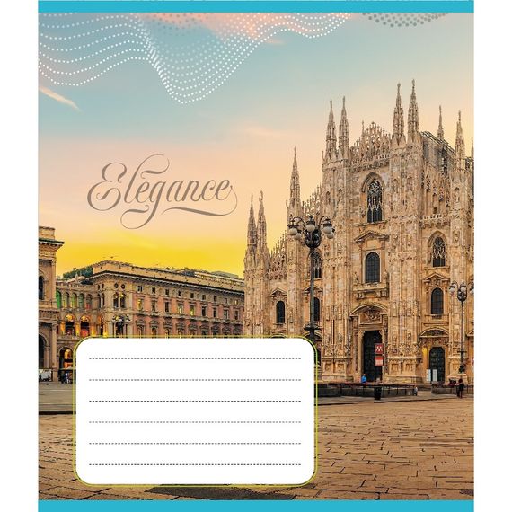 Зошит учнівський "Міста Європи" 024-550207K-2 в клітинку, 24 аркуші