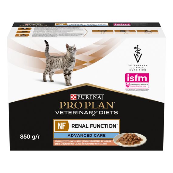 Вологий корм для котів з захворюваннями нирок з лососем Purina Veterinary Diets NF Renal 85 гр х 10 шт