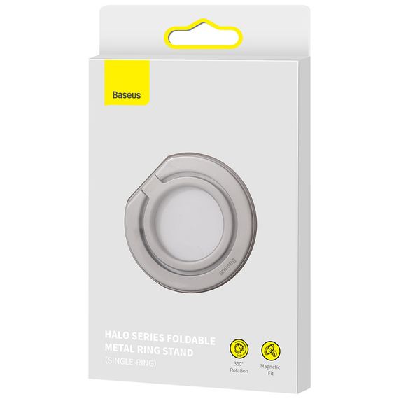 Тримач для телефону Baseus Halo Series Foldable Metal Ring (Single ring) (SUCH00001) Silver | Зображення 5