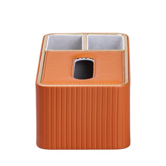 Серветниця на стіл з еко-шкіри з двома відділеннями 27 х 13.5 х 10 см Коричневий HPDY9291BR | Зображення 2