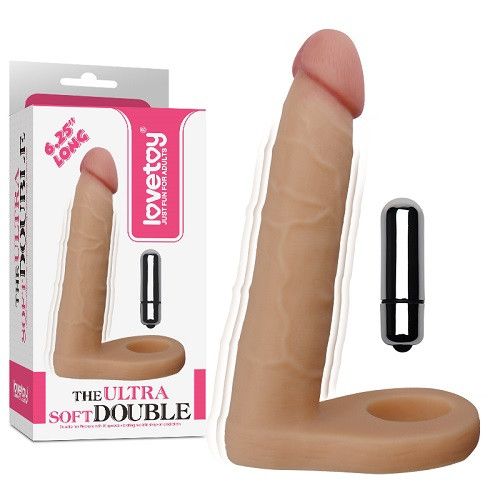 Насадка для двойного проникновения - The Ultra Soft Double Vibrating 6.25 " Sex Aura