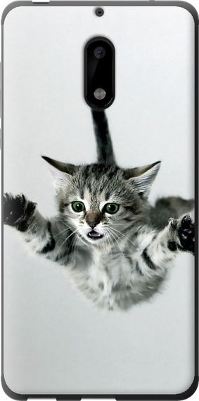 Чехол на Nokia 6 Летящий котёнок "2322u-898-17620"