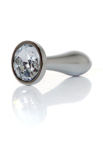 Анальна пробка - Jewellery Silver Plug Clear S Sex Aura