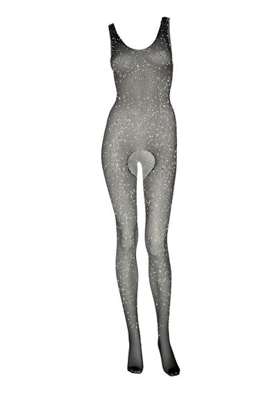 Сексуальний комбінезон із стразами чорний LEG AVENUE Fishnet Tank Bodystockin O\S sexstyle | Зображення 3