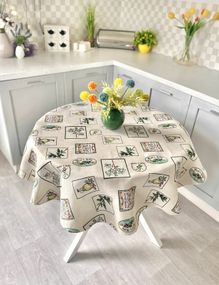 Скатертина гобеленова EDEN057 Limaso, Ø180, Кругла, Повсякденний, Без люрексу, 75% поліестер, 22% бавовна, 3% акрил, Гобелен