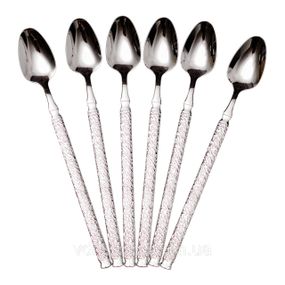 Набор десертных ложек 6 штук из нержавеющей стали 20 (см) Серебро HP-8-38