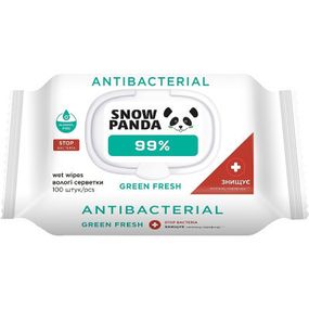 Влажные салфетки Сніжна Панда Green Fresh 99% с антимикробным действием 100 шт. (4820183972132)