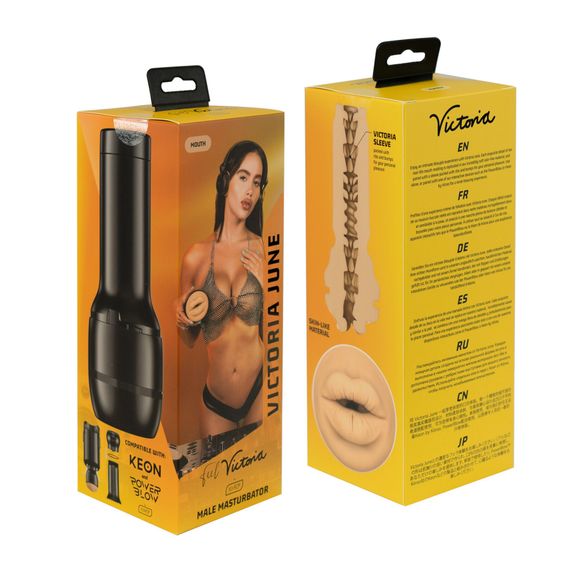 Мастурбатор Kiiroo Feel Victoria June Mouth Stroker PBC, сумісний з PowerBlow і Keon | Зображення 5
