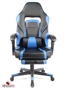 Кресло геймерское Goodwin Parker blackblue с подставкой