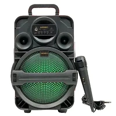 Беспроводная портативная колонка Bluetooth с микрофоном KIMISO QS-1806 с RGB | Зображення 1
