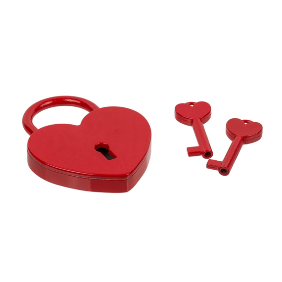 Металлический замок с двумя ключиками Heart Padlock, 6 см sexstyle | Зображення 2