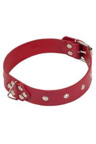 Ошейник Leather Restraints Collar, Red sexstyle