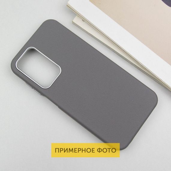 Шкіряний чохол Leather Case Metal Buttons для Xiaomi Redmi 9C Titanium Gray | Зображення 2