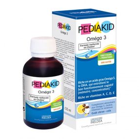 Oмега-3, сироп для дітей, (Omega 3), Pediakid, смак лимон-кола, 125 мл