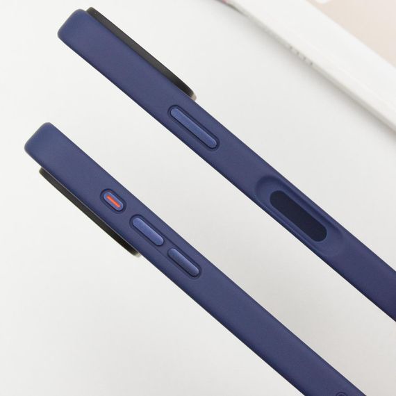 TPU+PC чехол Metal Buttons для Apple iPhone 16 Pro (6.3") Синий | Зображення 1