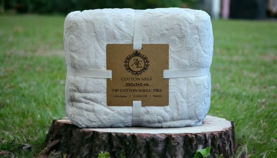 Махрове покривало Cotton Area 220 х 240 см Кремове