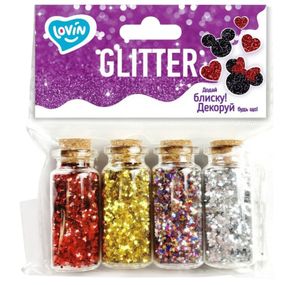 Набор для творчества "Глиттер для декорирования" 90019, 4 цвета