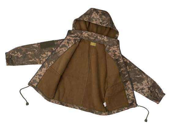Костюм дитячий ARMY KIDS ПІЛОТ теплий для хлопчиків з капюшоном камуфляж піксель | Зображення 1