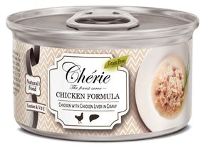 Вологий корм для котів з куркою та печінкою Cherie Shredded Chicken, 80 гр