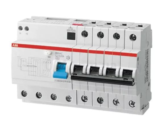 Диференційний автоматичний вимикач DS204AC-C40/0,03 4P 40А 30мА C 6кА, ABB