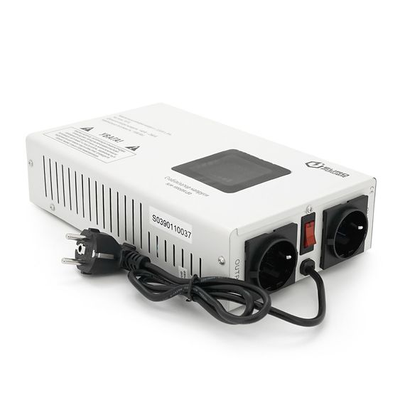 Стабілізатор напруги релейний настінного монтажу Europower SLIM-1000SBR LED, 1000VA 700W, 140-270Vac, SHUKO 2, Q1 | Зображення 1