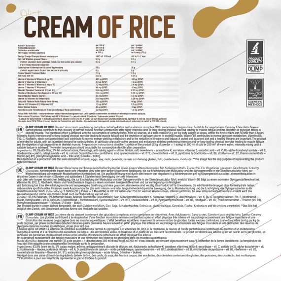 Рисовый пудинг Olimp Cream of Rice 1000 г, chocolate | Зображення 1