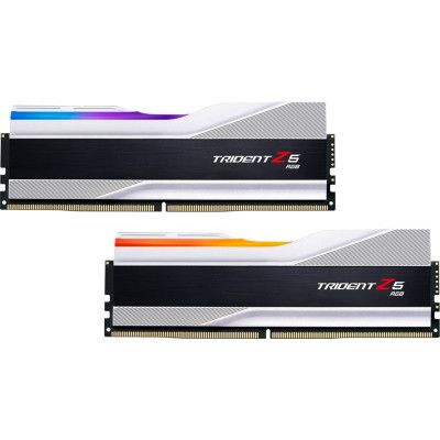 Модуль памяти для компьютера DDR5 32GB (2x16GB) 7600 MHz Trident Z5 RGB Silver G.Skill