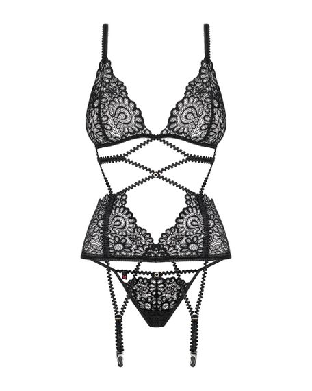 Корсет Obsessive Mixty corset Чорний L/XL | Зображення 4