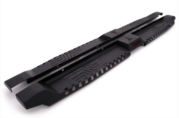 Боковые пороги Dakar V2 без LED (2015-2019, 2 шт, металл) для Mitsubishi L200