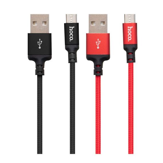 Кабель USB Hoco X14 Times Speed Micro Колір Червоно-Чорний | Зображення 1