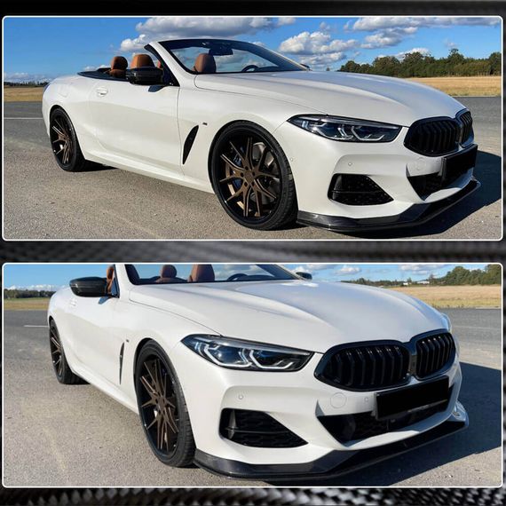 Накладка на передній бампер Lip V1 (для M-Sport, Карбон) для BMW 8 cерія G14/G15/G16 2018- рр | Зображення 4