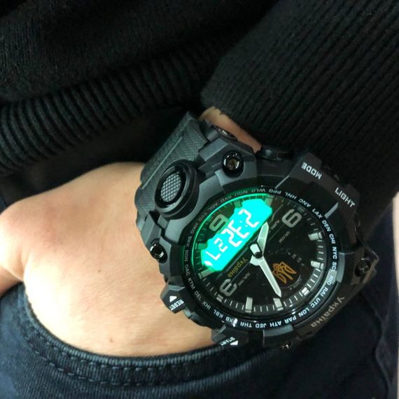 Водонепроницаемые электронные часы, Часы мужские спортивные с шагомером Новые командирские AK-67 | Зображення 3