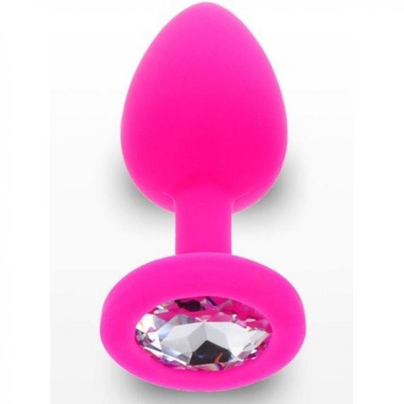 Анальна пробка рожева маленька Diamond Booty Jewel Toy Joy | Зображення 1
