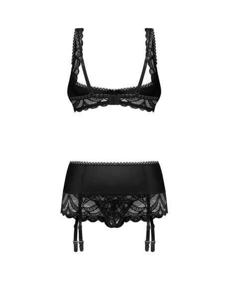Комплект Obsessive Lecille 3-pcs crotchless set 2XL/3XL | Зображення 5