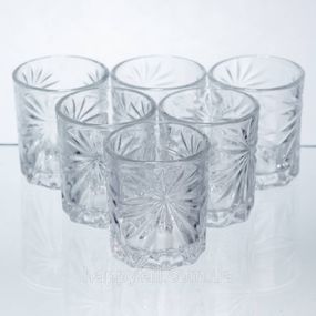 Набір чарок для віскі Shot glass 6 штук по 75 мл HP-17-34