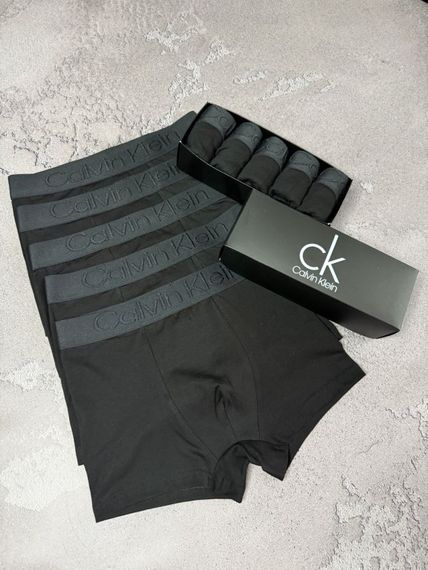 Чоловічий набір трусів 5 шт Calvin Klein колір чорний