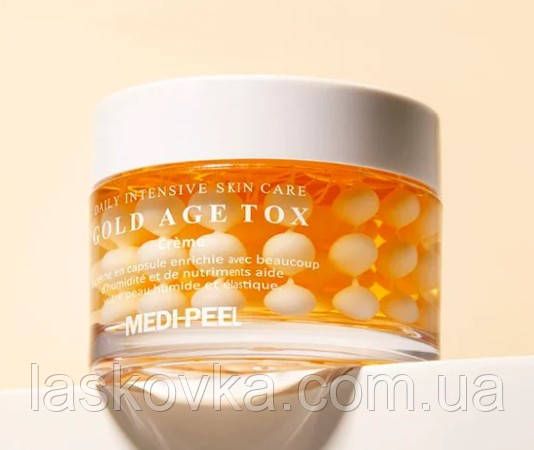 Антивіковий капсульний крем з екстрактом золотого шовкопряда Medi-Peel Gold Age Tox Cream, 50 мл | Зображення 1