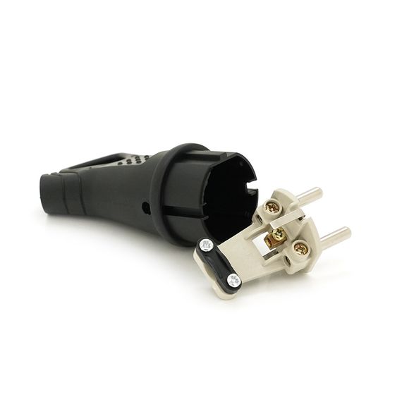 Вилка каучукова з заземленням, 16A 250V 602227, Black | Зображення 2