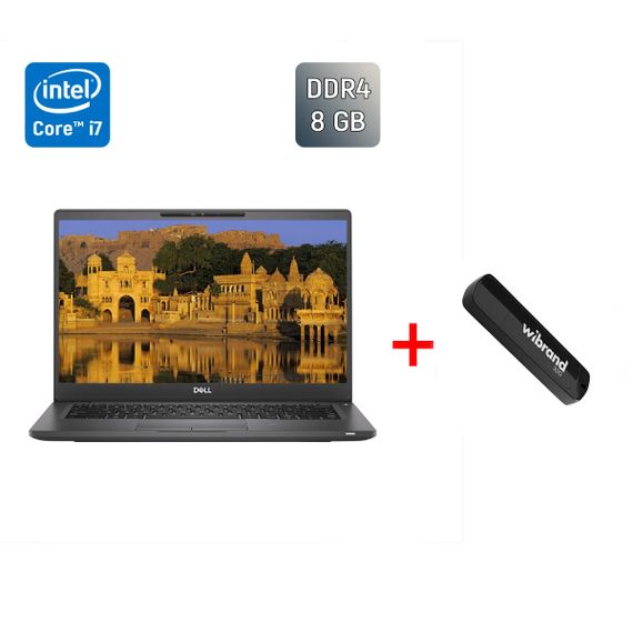 Ультрабук Б-класс Dell Latitude 7300 / 13.3" (1920x1080) IPS / Intel Core i7-8665U (4 (8) ядра по 1.9 - 4.8 GHz) / 8 GB DDR4 / 256 GB SSD / Intel UHD Graphics / WebCam / Windows 10 б/у + Подарок Флэш-накопитель USB 32 GB