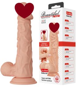 Фалоімітатор з мошонкою на присосці BAILE - Beautiful Burag 9.4", BW-008104NR Sex Aura