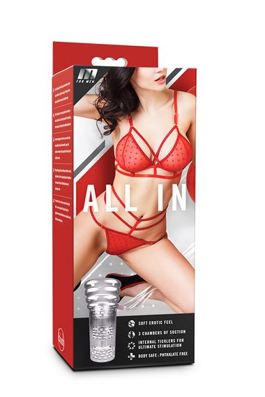 Мастурбатор з 3 камерами всмоктування BLUSH M FOR MEN ALL IN CLEAR, Прозрачный | Зображення 1