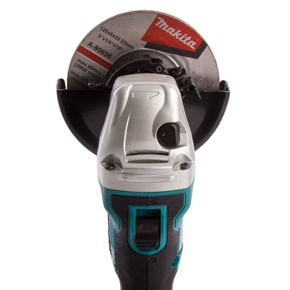 Шліфмашина кутова акумуляторна Makita DGA506Z (125 мм, 8500 об/хв, BL, LXT, без акумуляторів та зарядного пристрою) | Зображення 4