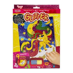 Раскраска глиттерными блестками по номерам "Пони" РГН-02-01 мини 20,5х26 см