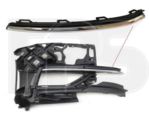 Накладка в бампері верхня ліва VOLKSWAGEN GOLF VII 17-20 5G0854661FRYP