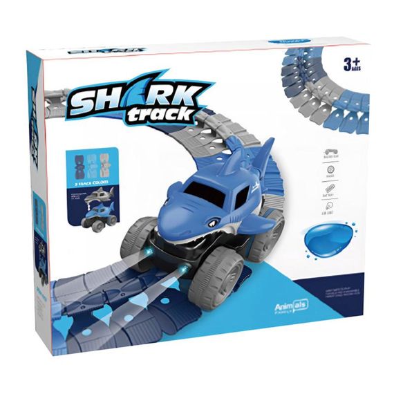Інтерактивний трек з інерційною машинкою SHT 5510-3 Shark Trak (92pcs/1CAR) Blue | Зображення 1