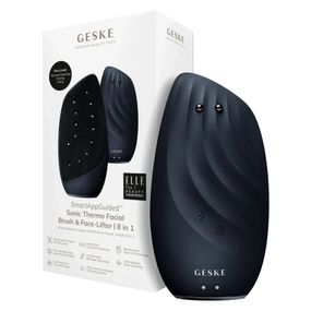 Очищувальна щітка для обличчя GESKE Sonic Thermo Facial Brush&Face-Lifter 8в1 black
