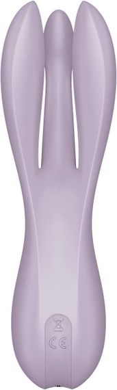 Кліторальний вібратор Satisfyer Threesome 2 Violet, 3 гнучкі пальчики, 3 мотори Sex Aura | Зображення 4