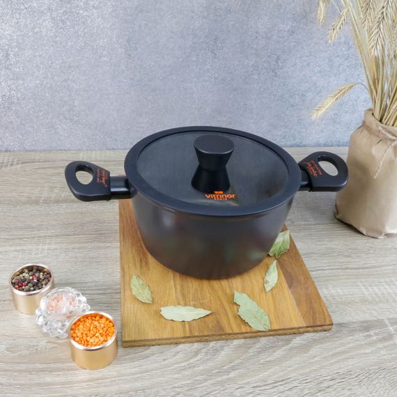 Кастрюля с крышкой VITRINOR CHEF COLLECTION - 20 см, 2.8 л, с антипригарным покрытием | Зображення 9