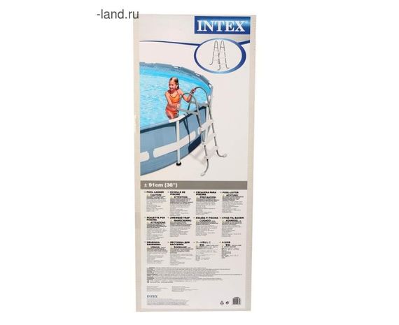 Драбина для басейну Intex 28064, висота 91 см | Зображення 4